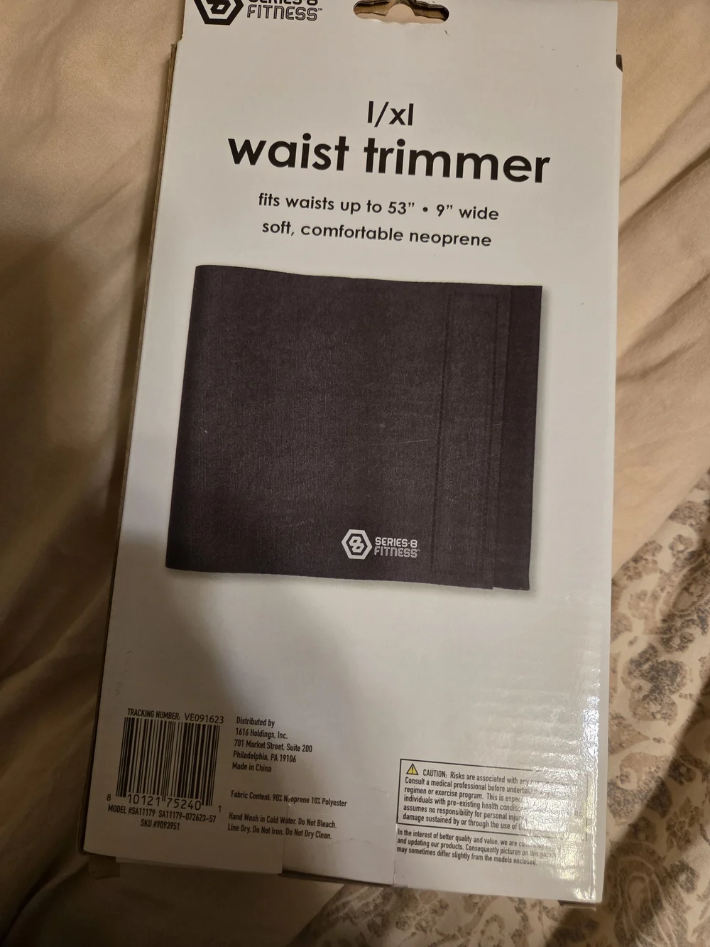 Series 8 Fitness Black Waist Trimmer - L/XL NIB